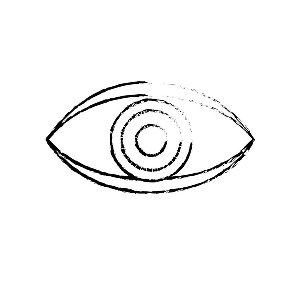 Figure Eye Human Anaomy Optical Graphic Vector Illustration — Stock Vector