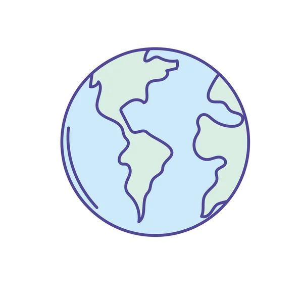 Planète Terre Planétaire Géographie Ubication Vecteur Illustration — Image vectorielle