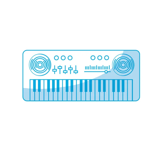 Silhouette Piano Instrument Musique Pour Jouer Musique Illustration Vectorielle — Image vectorielle