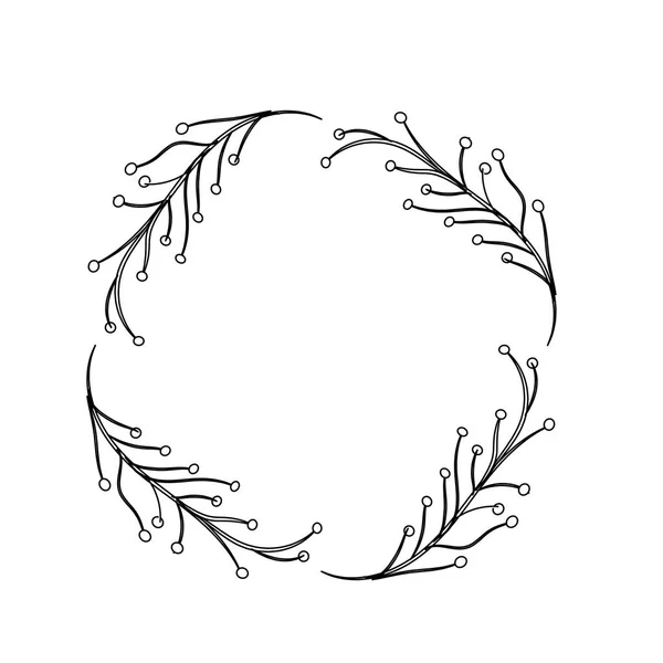 Гілки Листям Прикрасою Квітів Векторні Ілюстрації — стоковий вектор