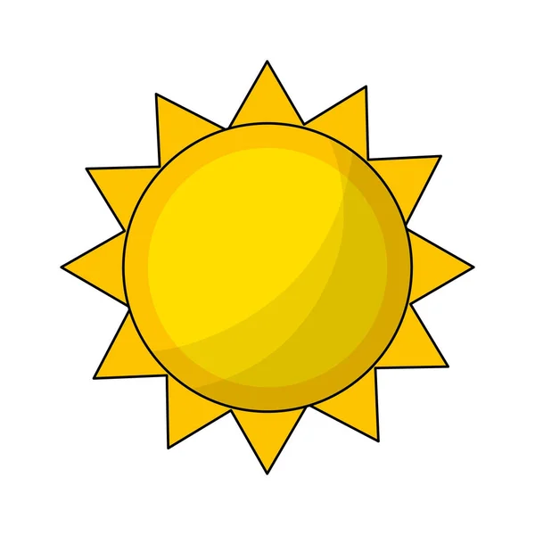 Сяє Сонце Навесні Природної Погоди Векторні Ілюстрації — стоковий вектор