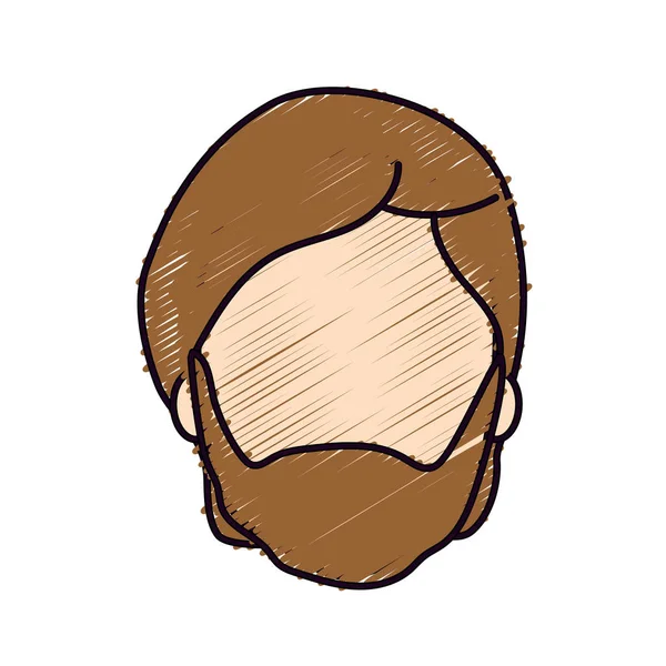 Cara Hombre Agradable Con Haistyle Barba Ilustración Vectorial — Archivo Imágenes Vectoriales