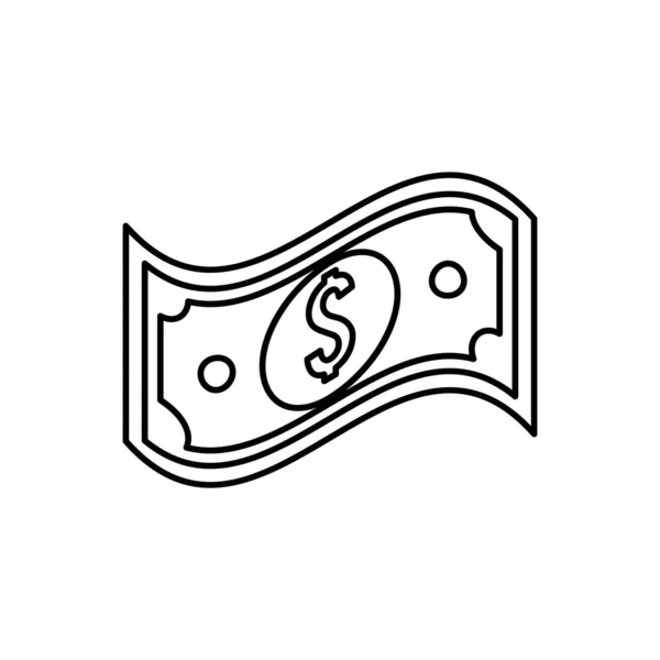 Деньги Долларах Векторная Иллюстрация Дизайна — стоковый вектор