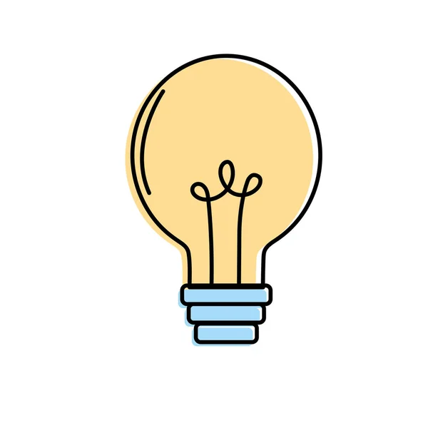Illustration Vectorielle Lumière Ampoule Électrique Énergie Électrique — Image vectorielle