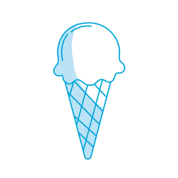 剪影美味的冰淇淋刷新一天矢量插图 — 图库矢量图片
