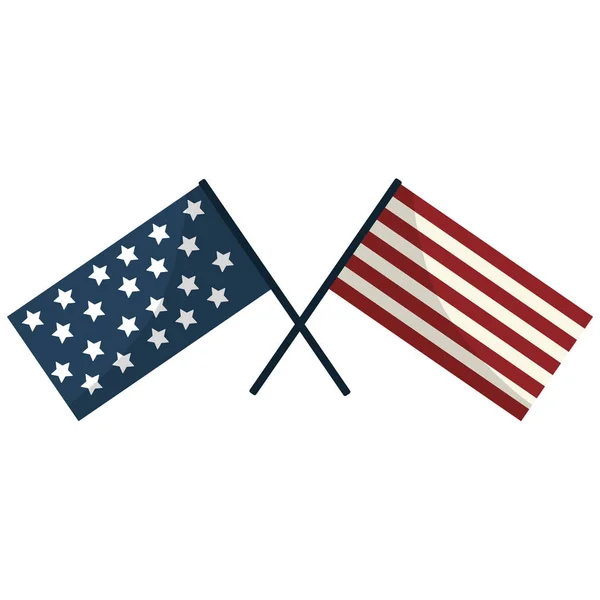 アメリカのフラグが 愛国的な休日を祝うベクトル図 — ストックベクタ