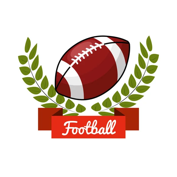 Emblem Football Game Icon Vector Illustration Design — Stock Vector