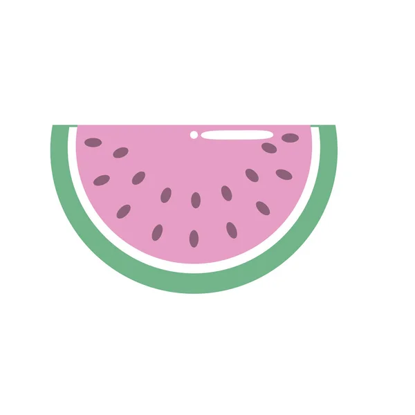Deliciosa Sandía Fruta Orgánica Nutrición Vector Ilustración — Vector de stock