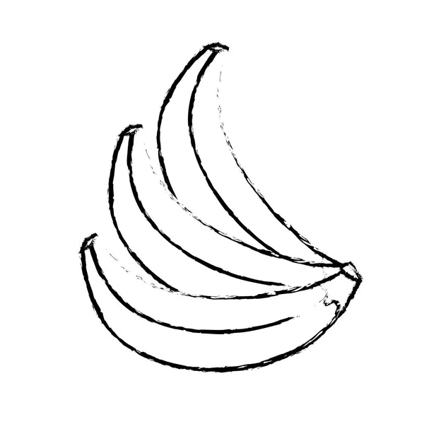 Figura Deliziosi Babanas Frutti Tropicali Disegno Illustrazione Vettoriale — Vettoriale Stock