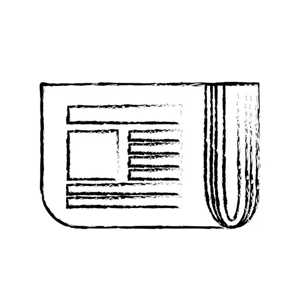 Figuur Krant Met Middellange Belangrijkeinformatie Vectorillustratie — Stockvector