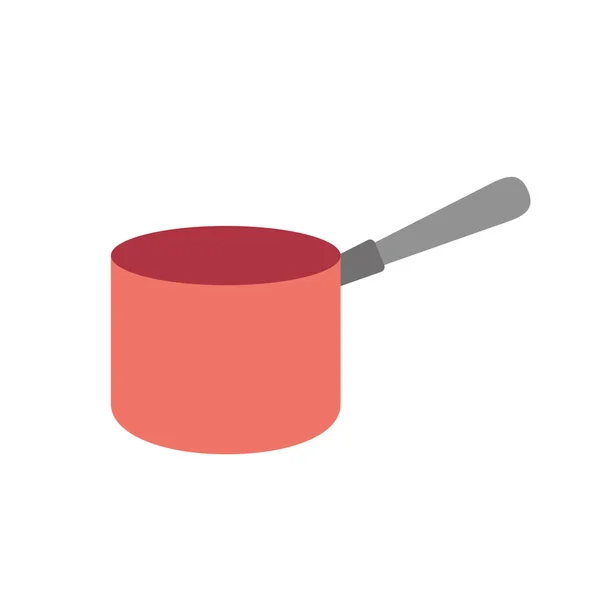 Pot Keuken Gebruiksvoorwerp Tegen Keuken Vectorillustratie — Stockvector