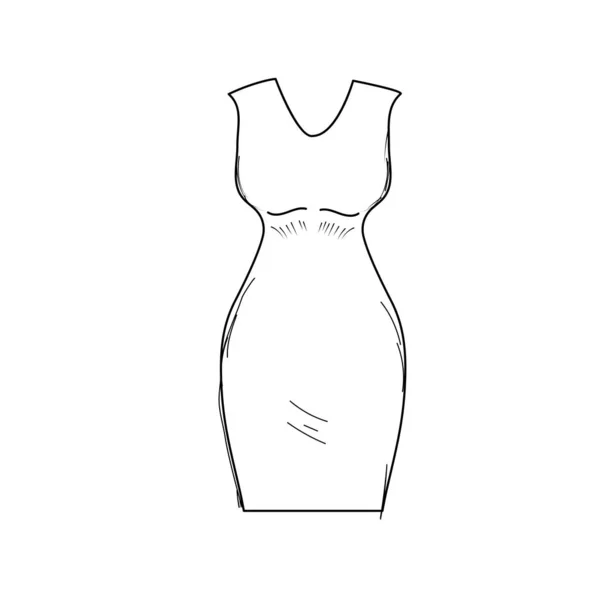 Line Nice Woman Wear Style Design Vector Illustration — Διανυσματικό Αρχείο