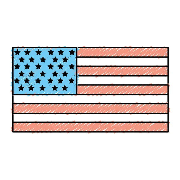 Drapeau Des Etats Unis Pour Célébrer Les Vacances Patriotique Illustration — Image vectorielle