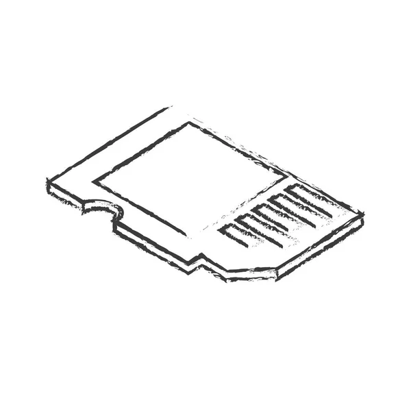 Figure Micro Technologie Pour Enregistrer Des Documents Illustration Vectorielle — Image vectorielle