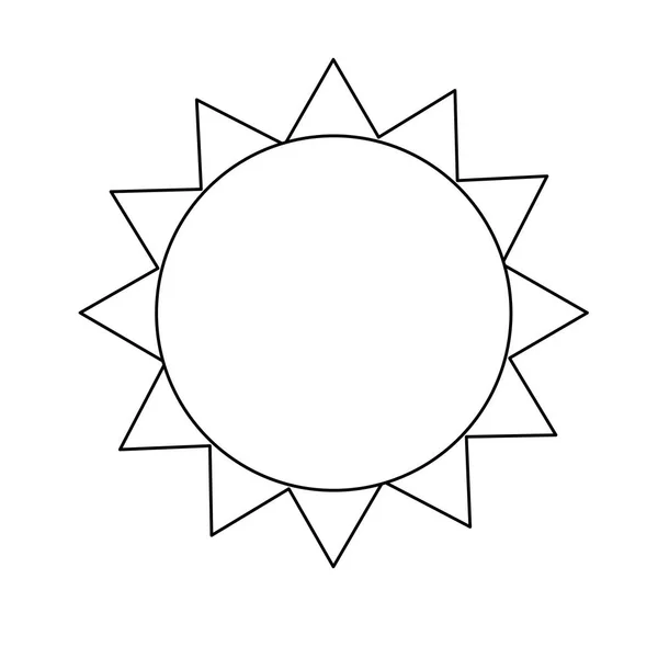 Ligne Soleil Brillance Printemps Illustration Vectorielle Météo Naturelle — Image vectorielle