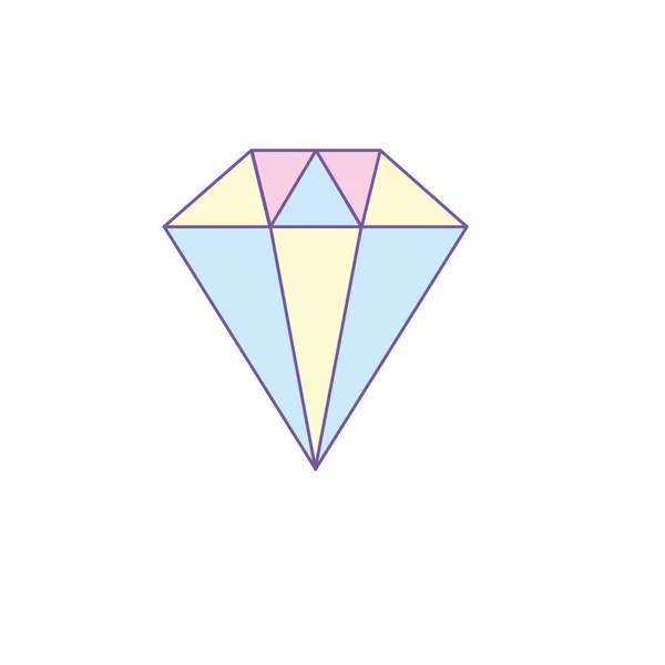 Beauty Diamond Fashion Accessory Design Vector Illustration — Stock Vector