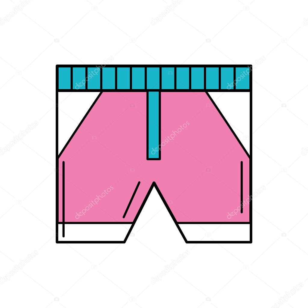 swimsuit to swim in the beach on vacation vector illustration