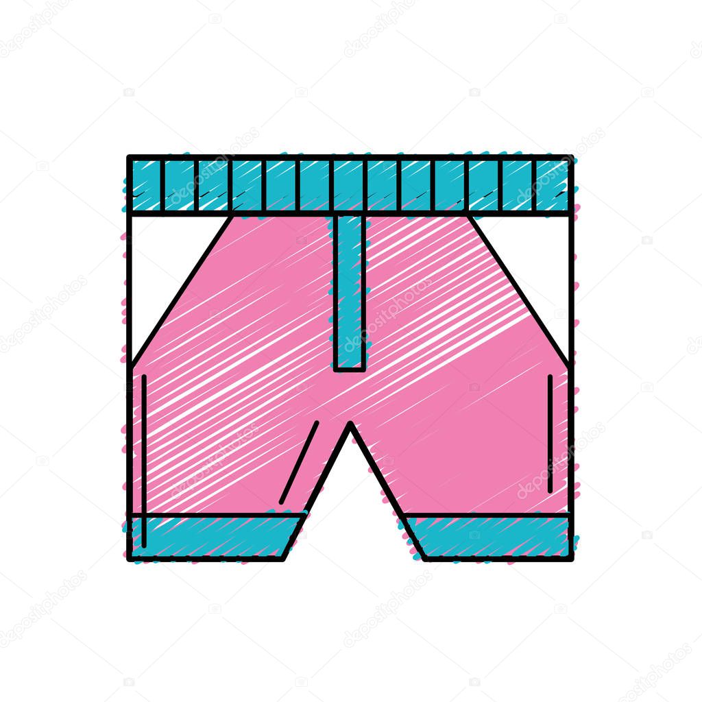 swimsuit to swim in the beach on vacation vector illustration