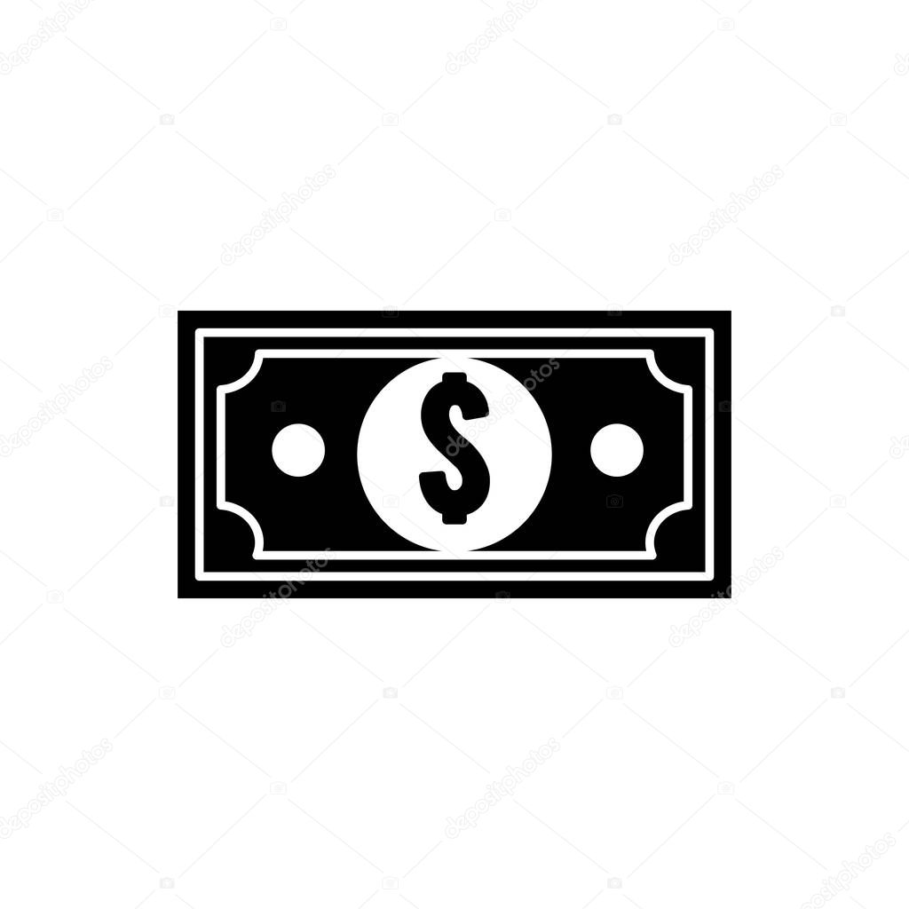 silhouette bill dollar money, vector illustration design