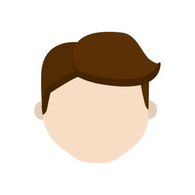 Adam yüz üzgün ifade, vektör çizim karikatür