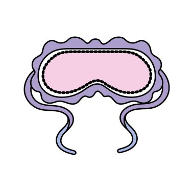 Uyku gözlüğü rahat gevşeme vektör çizim için aksesuar