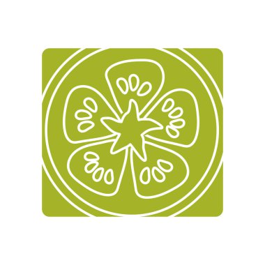 resim taze limon organ sebze dilim, illüstrasyon vektör