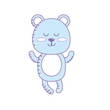 sevimli ayı çocuk vahşi hayvan karakter vektör çizim