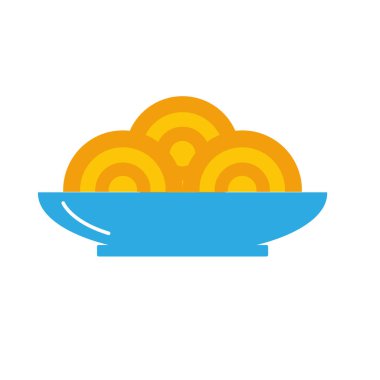 lezzetli spaguetti gıda besin vektör çizim ile