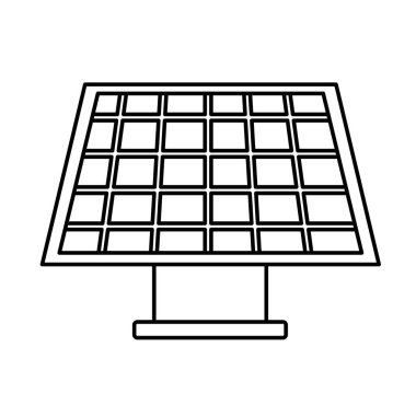 line solar energy to care ecology and planet, vector illustration