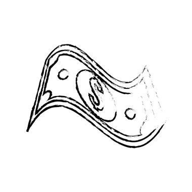 Şekil bill dolar para, vektör çizim tasarım