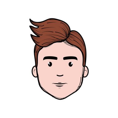 saç modeli, adamla güzel fece illüstrasyon vektör