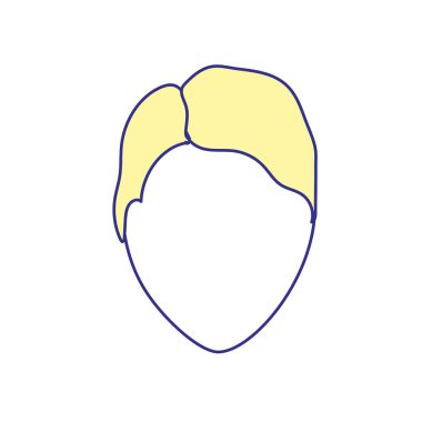 şirin adam yüz haistyle vektör çizim ile