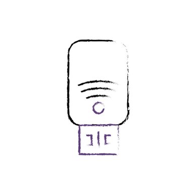 Şekil usb bellek teknoloji veri bilgi vektör çizim kaydetmek için