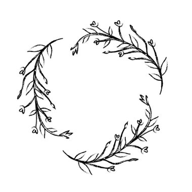 dallar yaprak ve çiçek dekorasyon vektör çizim ile