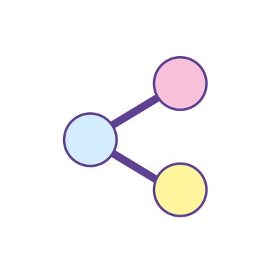 Sosyal medya teknoloji bağlantısı vektör çizim paylaşmak