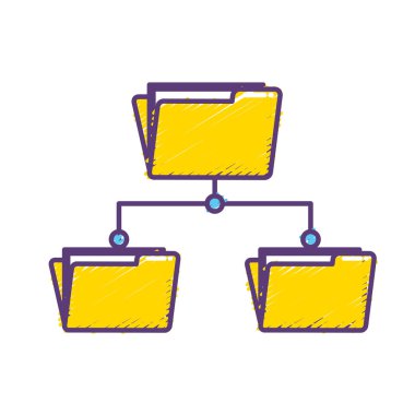 sunucu vektör çizim klasör dosya veri merkezi