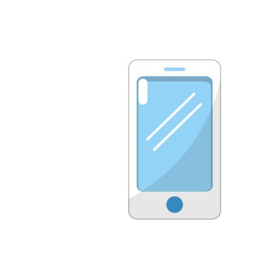 Smartphone teknoloji iletişim arayın ve vektör çizim görüşün