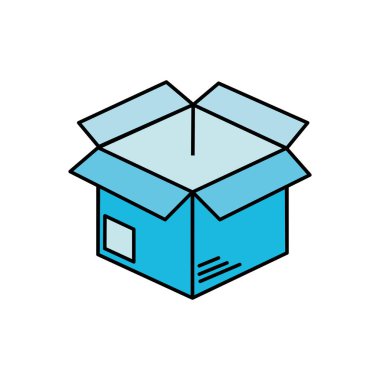 teslimat yenilik vektör illüstrasyon için açık kutu