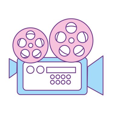 film kamera projeksiyon sahne, vektör çizim