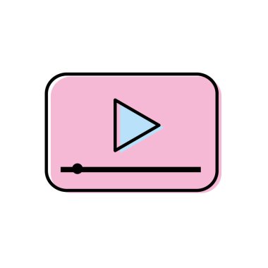 video dijital oyun medya ekran vektör çizim