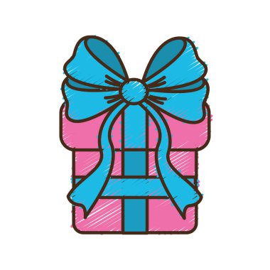 hediye partisi, vektör çizim kutlamak için şerit dekorasyon ile mevcut