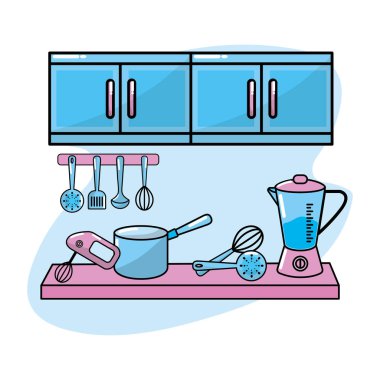 mutfak aletleri geleneksel nesne öğesi vektör çizim