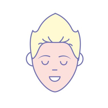 Avatar adam yüz haistyle tasarım vektör çizim ile