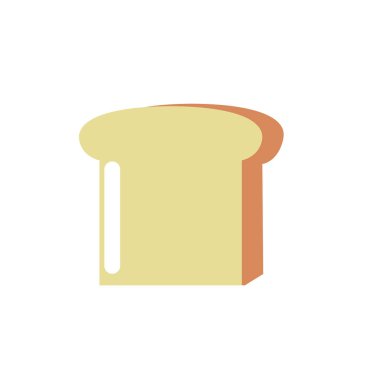 lezzetli dilim ekmek gıda nutriion vektör çizim