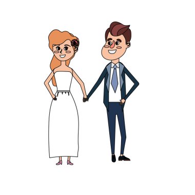 mutlu çift birlikte ve romantik kutlama vektör illüstrasyon