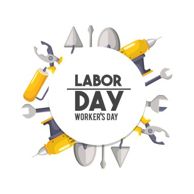 İşçi Bayramı Ulusal kutlama simge vektör çizim