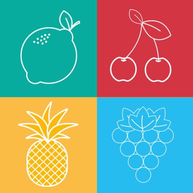 organik meyve backgroud kutsal kişilerin resmi, vektör tasarım görüntü illüstrasyon