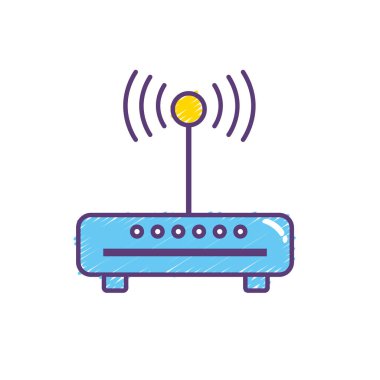 router wifi connection network technology vector illustration