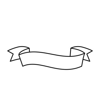 satır şirin Şerit'e süsleme tasarlamak vektör