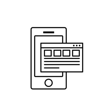 iş dijital belge vektör çizim ile akıllı telefon hattı